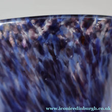 Load image into Gallery viewer, Later 1980s PERTHSHIRE GLASS Art Glass Trumpet Vase. Mottled Blue Glass. 8 1/2 inches in height
