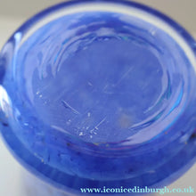 Load image into Gallery viewer, Later 1980s PERTHSHIRE GLASS Art Glass Trumpet Vase. Mottled Blue Glass. 8 1/2 inches in height
