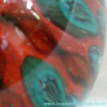 Load image into Gallery viewer, Beautiful 1950s VASART Paperweight with 9 Twisted Spokes; with a red ground
