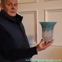 Load image into Gallery viewer, SCOTTISH GLASS by VASART. Fine 1950s Large Art Glass Vase. 7 inches in height

