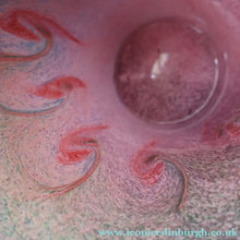 Load image into Gallery viewer, SCOTTISH GLASS by VASART. Fine 1950s Vintage Large Art Glass Vase, 1950s. 7 1/2 inches in height. Etched signature
