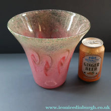Load image into Gallery viewer, SCOTTISH GLASS by VASART. Fine 1950s Vintage Large Art Glass Vase, 1950s. 7 1/2 inches in height. Etched signature
