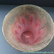Load image into Gallery viewer, SCOTTISH GLASS by VASART. Fine 1950s Vintage Large Art Glass Vase, 1950s. 7 1/2 inches in height. Etched signature
