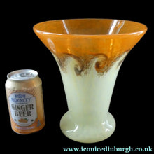 Load image into Gallery viewer, Fine Vintage Large Art Glass Vase, 1940s or 1950s. 7 1/2 inches in height  Vasart Scottish Glass
