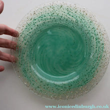 Load image into Gallery viewer, SCOTTISH GLASS. Collectable 1930s Monart Plate with Shallow Dip. 9 1/4  inches (B)
