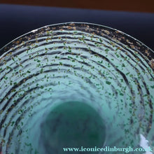Load image into Gallery viewer, SCOTTISH GLASS. Collectable Small PAIR of 1930s Monart Bowls. Aqua with Silver Aventurine (H)

