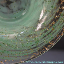 Load image into Gallery viewer, SCOTTISH GLASS. Collectable Small PAIR of 1930s Monart Bowls. Aqua with Silver Aventurine (H)
