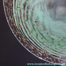 Load image into Gallery viewer, SCOTTISH GLASS. Collectable Small PAIR of 1930s Monart Bowls. Aqua with Silver Aventurine (I)
