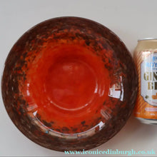 Load image into Gallery viewer, SCOTTISH GLASS. Fabulous 1920s Antique Monart Shallow Bowl with Rim. 7 1/4 inches
