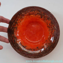 Load image into Gallery viewer, SCOTTISH GLASS. Fabulous 1920s Antique Monart Shallow Bowl with Rim. 7 1/4 inches
