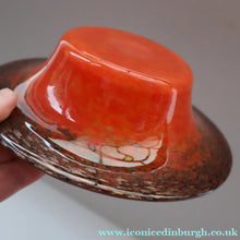 Load image into Gallery viewer, SCOTTISH GLASS. Fabulous 1920s Antique Monart Shallow Bowl with Rim. 7 1/4 inches
