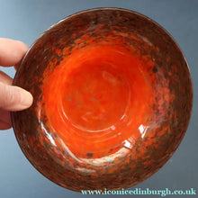 Load image into Gallery viewer, SCOTTISH GLASS. Fabulous 1920s Antique Monart Shallow Bowl with Rim. 7 1/4 inches
