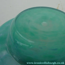 Load image into Gallery viewer, SCOTTISH GLASS. Fabulous 1920s Miniature Antique Scottish Monart Shallow Bowl with Rim. 3 1/2 inches
