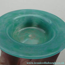 Load image into Gallery viewer, SCOTTISH GLASS. Fabulous 1920s Miniature Antique Scottish Monart Shallow Bowl with Rim. 3 1/2 inches

