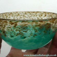 Load image into Gallery viewer, SCOTTISH GLASS. Fabulous 1920s Small Antique Monart Round Glass Bowl
