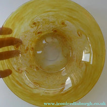Load image into Gallery viewer,  Fabulous 1930s Antique Scottish Monart Shallow Bowl with Rim. 8 1/2 inches
