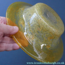 Load image into Gallery viewer,  Fabulous 1930s Antique Scottish Monart Shallow Bowl with Rim. 8 1/2 inches
