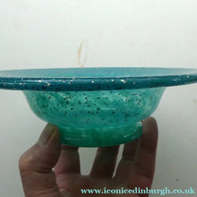 Load image into Gallery viewer, SCOTTISH GLASS. Fabulous 1920s Antique Scottish Monart Shallow Bowl with Rim. 5 3/4 inches
