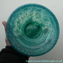 Load image into Gallery viewer, SCOTTISH GLASS. Fabulous 1920s Antique Scottish Monart Shallow Bowl with Rim. 5 3/4 inches

