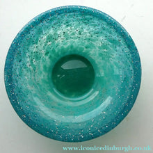 Load image into Gallery viewer, SCOTTISH GLASS. Fabulous 1920s Antique Scottish Monart Shallow Bowl with Rim. 5 3/4 inches
