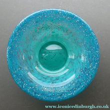 Load image into Gallery viewer, SCOTTISH GLASS. Fabulous 1920s Antique Scottish Monart Shallow Bowl with Rim. 5 3/4 inches
