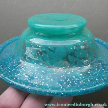Load image into Gallery viewer, SCOTTISH GLASS. Fabulous 1920s Antique Scottish Monart Shallow Bowl with Rim. 5 3/4 inches
