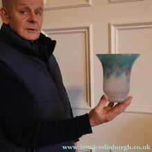 Load image into Gallery viewer, SCOTTISH GLASS by VASART. Fine 1950s Large Art Glass Vase. 7 inches in height
