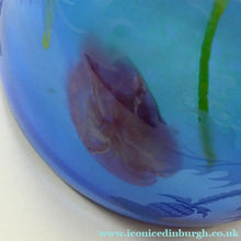Load image into Gallery viewer, Fine Caithness Glass Bowl; etched thistles &amp; floral design. Bank of Scotland Tercentenary 1995
