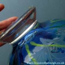 Load image into Gallery viewer, Fine Caithness Glass Bowl; etched thistles &amp; floral design. Bank of Scotland Tercentenary 1995
