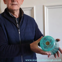 Load image into Gallery viewer, SCOTTISH GLASS. Fine Large MONART Glass Bucket Vase. Original Label: OE VI
