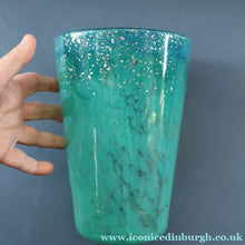 Load image into Gallery viewer, SCOTTISH GLASS. Fine Large MONART Glass Bucket Vase. Original Label: OE VI
