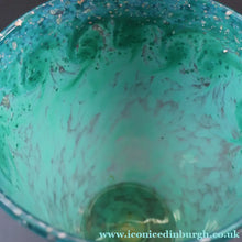 Load image into Gallery viewer, SCOTTISH GLASS. Fine Large MONART Glass Bucket Vase. Original Label: OE VI
