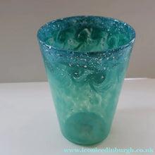 Load image into Gallery viewer, SCOTTISH GLASS. Fine Large MONART Glass Bucket Vase. Original Label: OE VI
