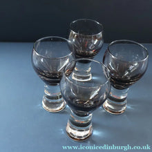 Load image into Gallery viewer, FOUR Caithness CANISBAY LARGE Peat Coloured Wine Glasses. Space Age Shape. 5 1/4 inches in height
