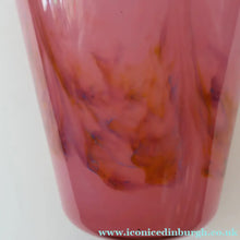 Load image into Gallery viewer, Genuine MONART Scottish Glass. Vintage Art Glass Vase, 1930s. Unusual Sugar Pink Shades. 8 inches
