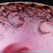 Load image into Gallery viewer, 1930s Tall Scottish Monart Glass Vase. Pink with Gold Aventurine
