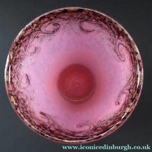 Load image into Gallery viewer, 1930s Tall Scottish Monart Glass Vase. Pink with Gold Aventurine
