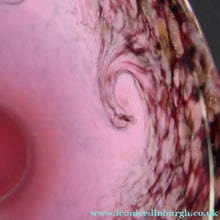 Load image into Gallery viewer, 1930s Tall Scottish Monart Glass Vase. Pink with Gold Aventurine
