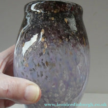 Load image into Gallery viewer, 1930s Monart Glass Vase with Gold Aventurine Flakes
