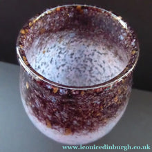Load image into Gallery viewer, 1930s Monart Glass Vase with Gold Aventurine Flakes
