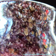 Load image into Gallery viewer, 1930s Monart Glass Vase with Gold Aventurine Flakes
