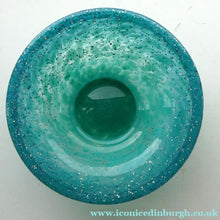 Load image into Gallery viewer, SCOTTISH GLASS. Fabulous 1920s Antique Scottish Monart Shallow Bowl with Rim. 5 3/4 inches

