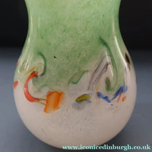 Load image into Gallery viewer, SCOTTISH GLASS: Large 1950s VASART Glass Vase of Bulbous Shape with Tutti-Frutti Swirls
