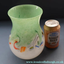Load image into Gallery viewer, SCOTTISH GLASS: Large 1950s VASART Glass Vase of Bulbous Shape with Tutti-Frutti Swirls
