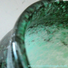 Load image into Gallery viewer, Large Green Monart Glass Vase with Black Flecks and Gold Aventurine. 9 3/4 inches
