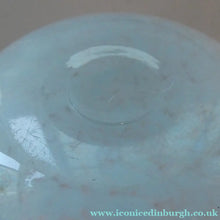 Load image into Gallery viewer, SCOTTISH GLASS. Large MONART Scottish Art Glass Vase. SA Shape. Mottled Pale Blue, Pink with Swirls &amp; Lots of Gold Aventurine Flakes. 7 3/4 inches high

