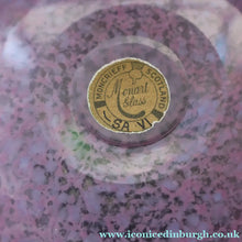 Load image into Gallery viewer, SCOTTISH GLASS. Large MONART Glass Vase. SA Shape. Mottled Pale Pink, Blush Pink and Purple &amp; Lots of Copper Aventurine Flakes. 8 inches high
