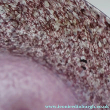 Load image into Gallery viewer, SCOTTISH GLASS. Large MONART Glass Vase. SA Shape. Mottled Pale Pink, Blush Pink and Purple &amp; Lots of Copper Aventurine Flakes. 8 inches high
