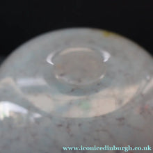 Load image into Gallery viewer, SCOTTISH GLASS. MONART Vase. SA Shape. Mottled Pale Blue, Pink with Swirls &amp; Lots of Gold Aventurine Flakes. 7 inches high
