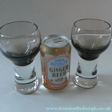 Load image into Gallery viewer, PAIR of Caithness CANISBAY LARGE Peat Coloured Wine Glasses. Space Age Shape. 5 1/4 inches in height
